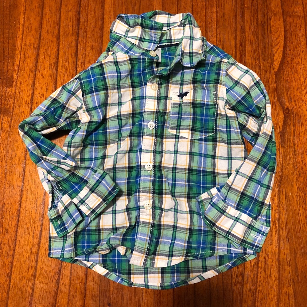 Carter’s Plaid Button Down Shirt Boys 18 mo